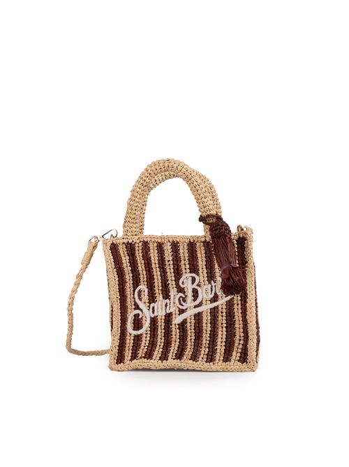 Borsa Vanity rafia mini a righe Mc2 Saint Barth | VANITY MINI RAFFIA03979H STRIPES MINI
